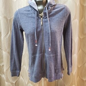 Tribal blue zip up hoodie